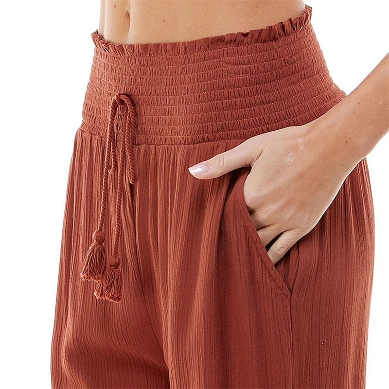 2022 New Design Fashion Clothing Women Pants Juniors&prime; Smocked Jogger Comfortable Causal Pants
