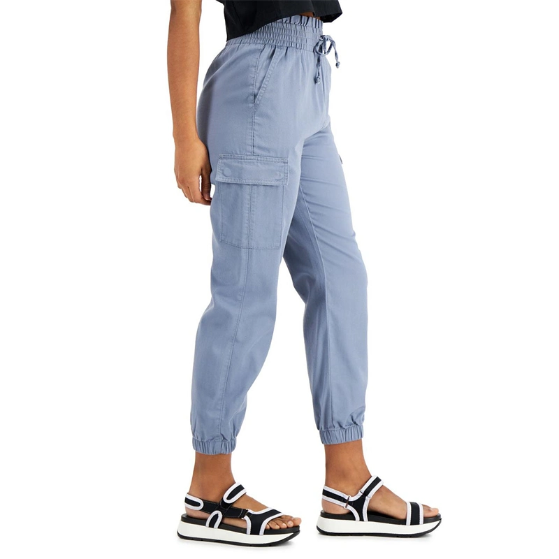 Xiamen Manufacture Factory Wholesale Custom Plus Size Cheap Clothing Juniors&prime; Smocked-Waist Jogger Pants