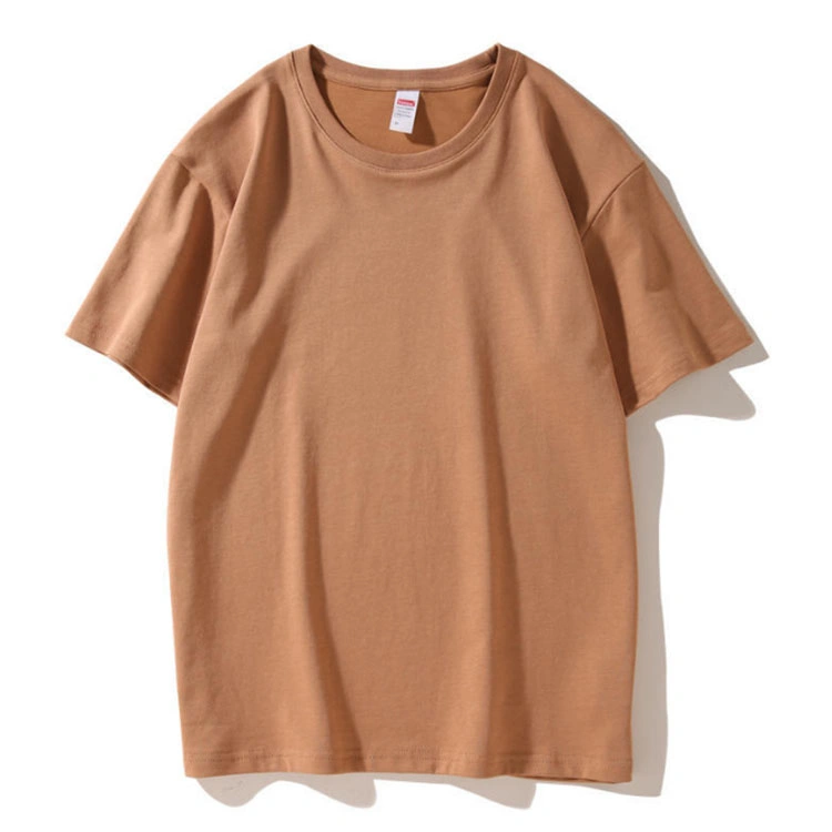 OEM Wholesale Heavy Cotton Mock Neck High Quality Blank Plain Custom Logo Men T Shirt