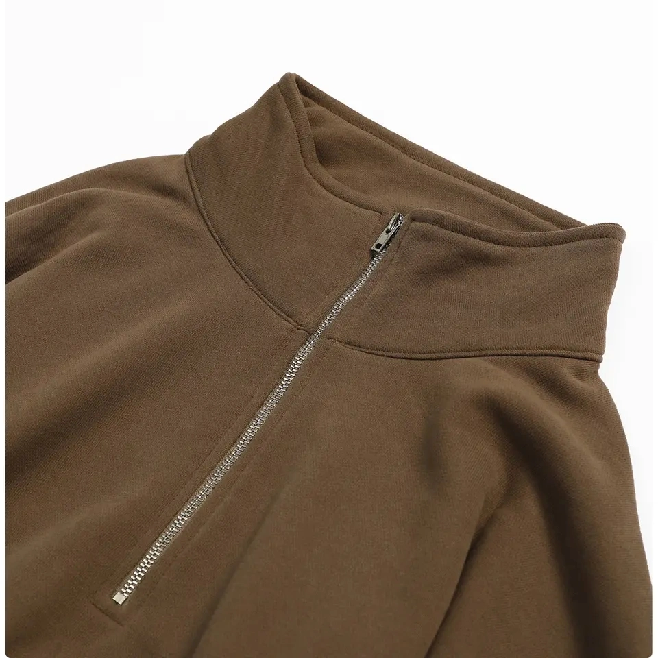 Wholesale OEM/ODM Women Cotton 1/2 Zipper Hoodies Pullover Fitness Loose Long Sleeve Sweater Jackets Active Sports Sweatshirts